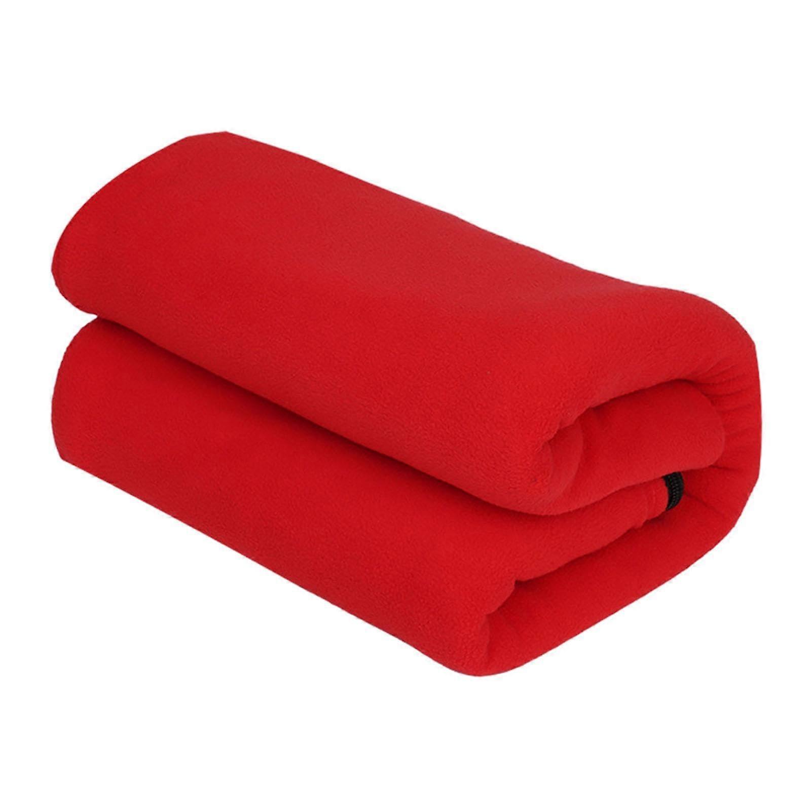 Fleece Sleeping Bag Liner Single Extra Warm Blanket for Camping Travel Backpacking Red