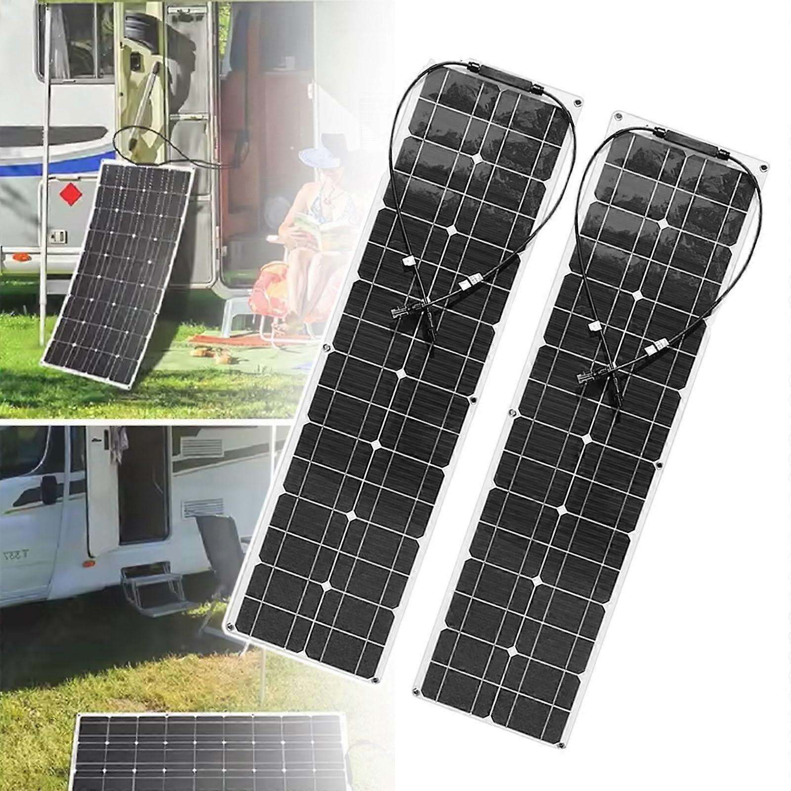 200W Flexible Monocrystalline Solar Panel,  Efficiency Waterproof Charger Kit for RV Boat Camping