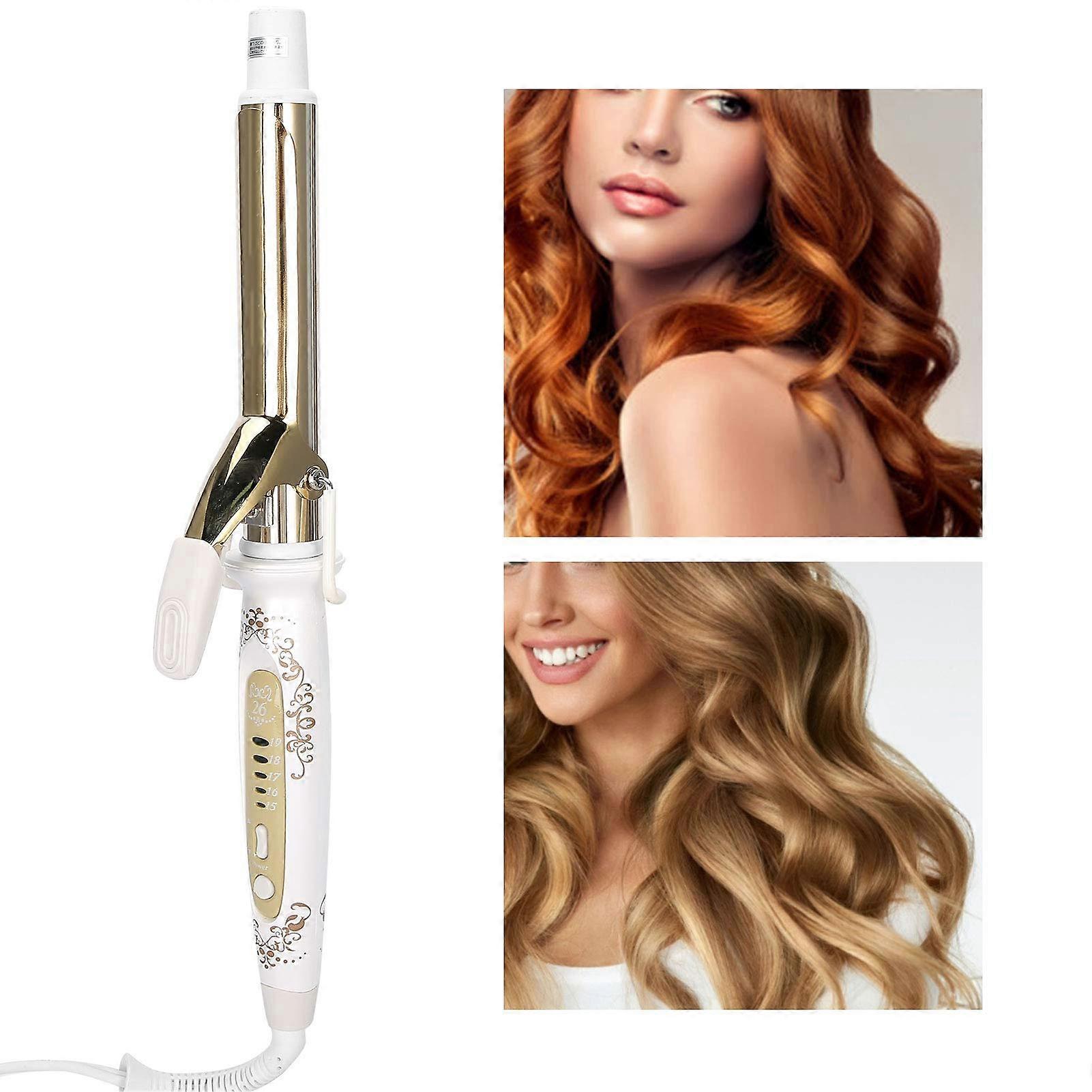 Professional Ceramic Curling Iron 38mm for Beach Waves with Rapid Heating and 5 Temp Settings