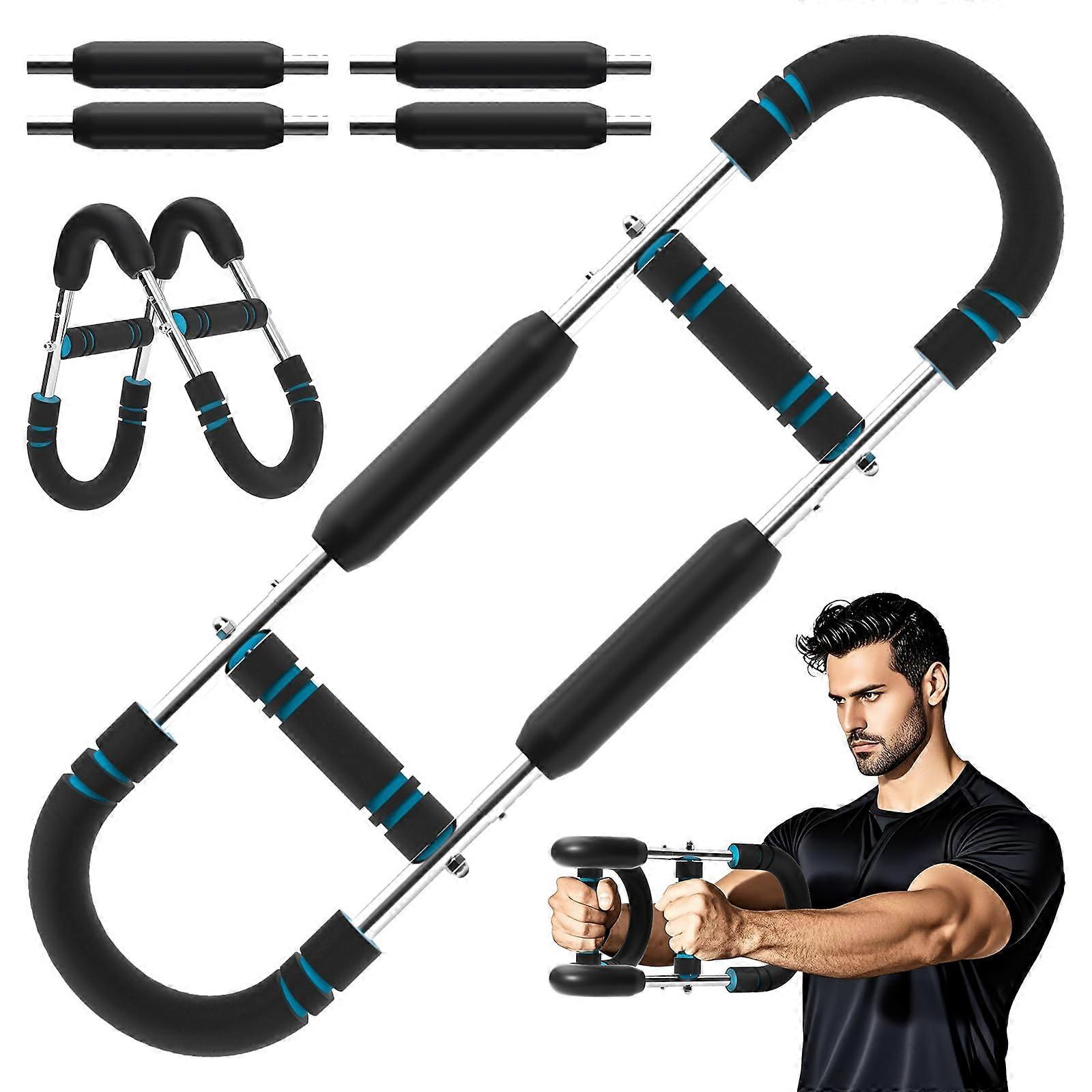 Adjustable Arm Workout Exerciser with 4 Spring Resistance for Forearm and Wrist Strength Training