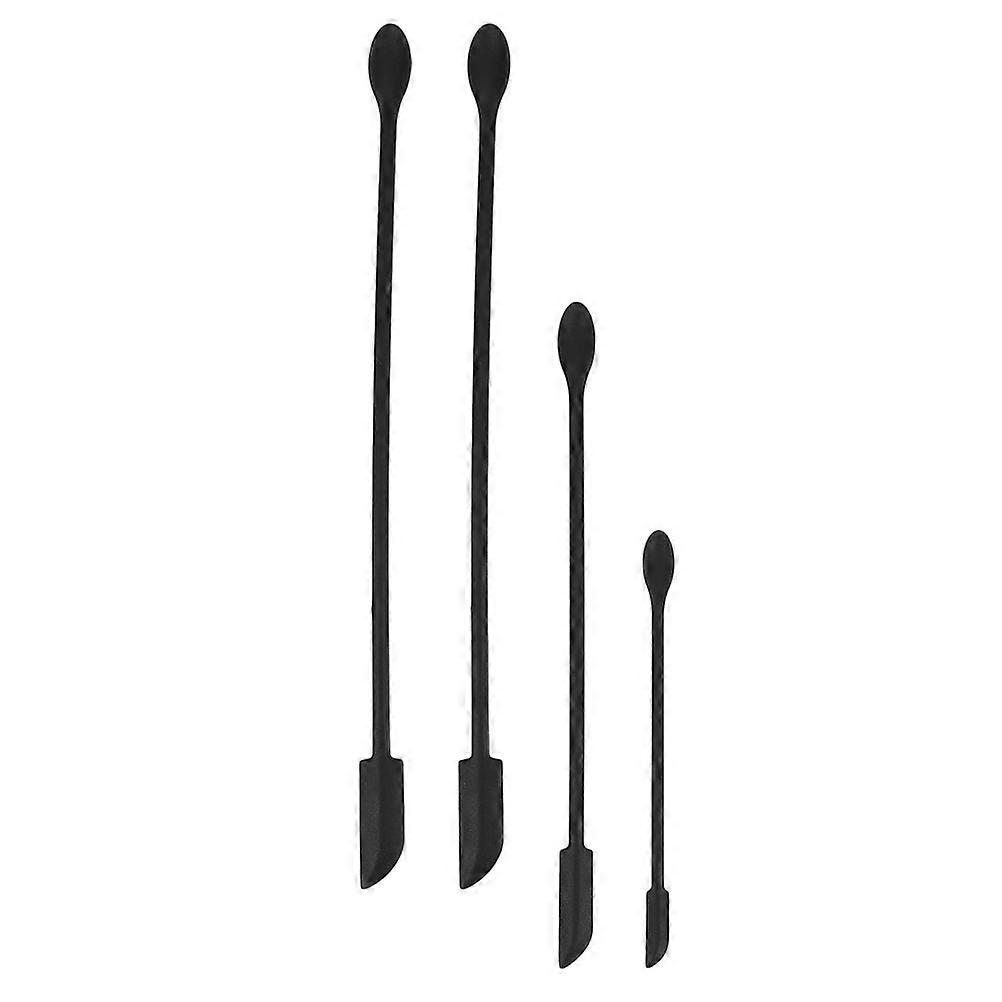 Black Silicone Jam Spatulas for Jam Using 4Pcs Cosmetic Spatula Set