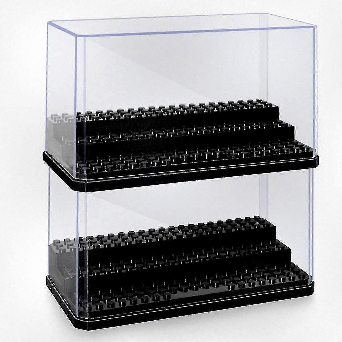 Stackable Dustproof Lego Compatible Miniature Toy Display Case for Collectible Figures