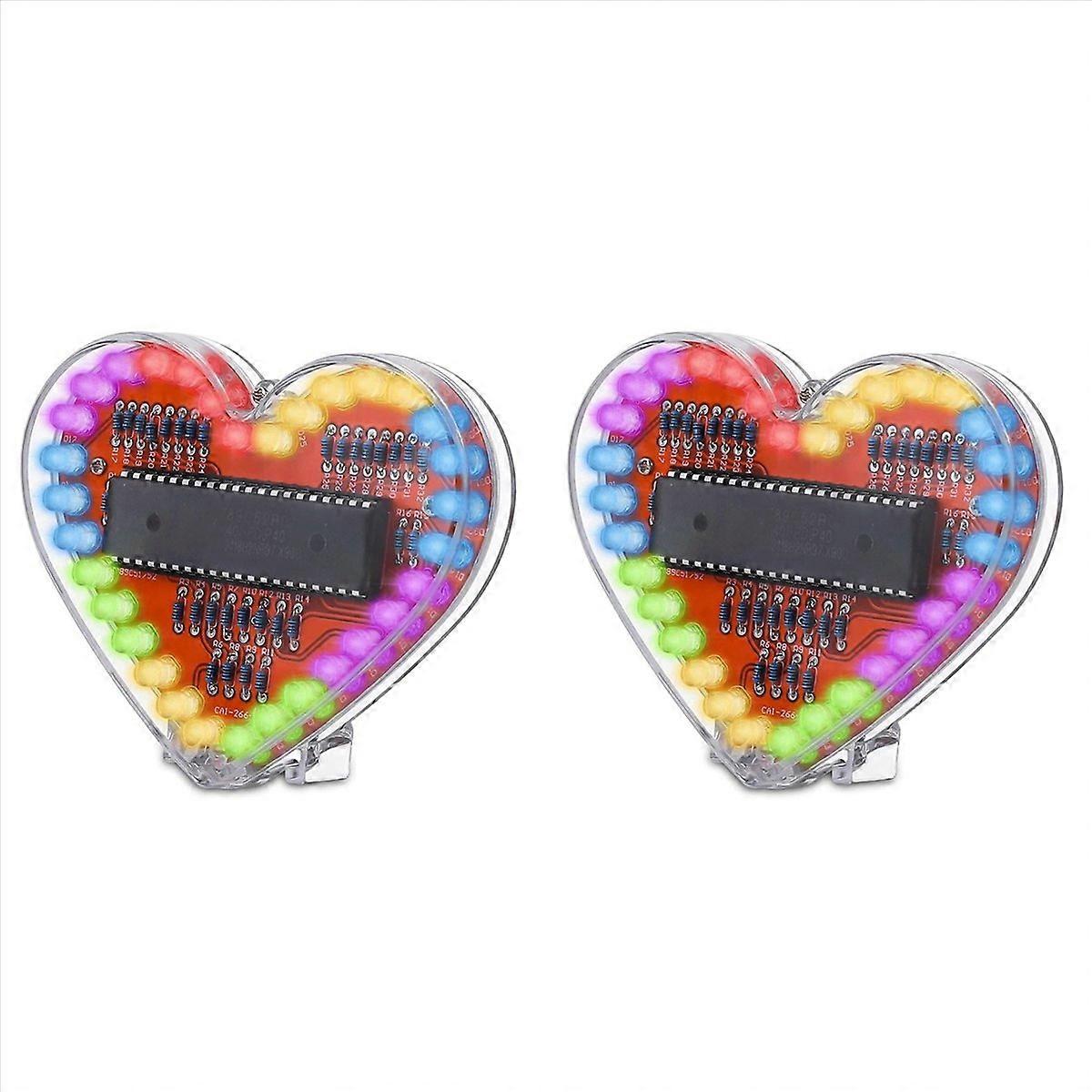 Heart Shaped RGB LED Flashing Light Module DIY Electronic Kit