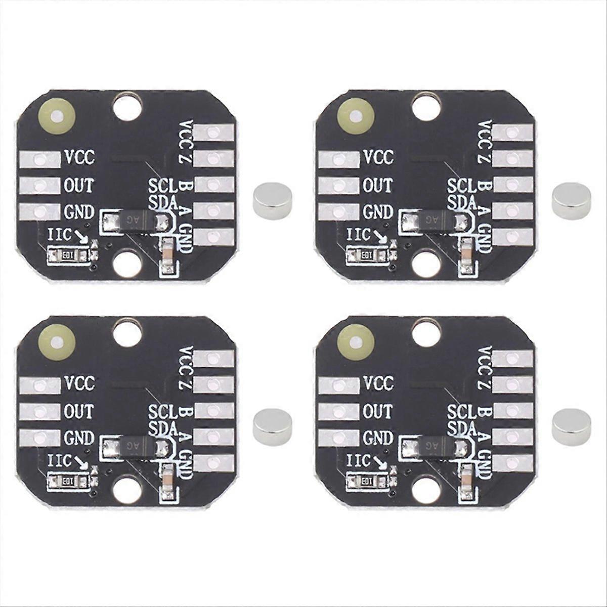 4PCS MT6701 Magnetic Encoder Module PWM/ Brushless Motor Magnetic Encoder ABZ Mode 1024 Lines Replac