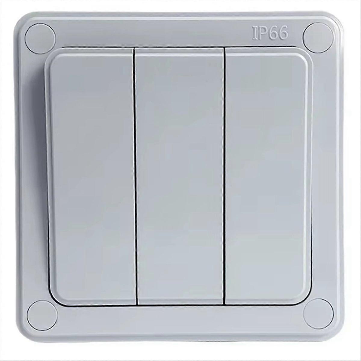 2 Weg Outdoor Wall Light Switch 3 Gang Push Button Power Switch