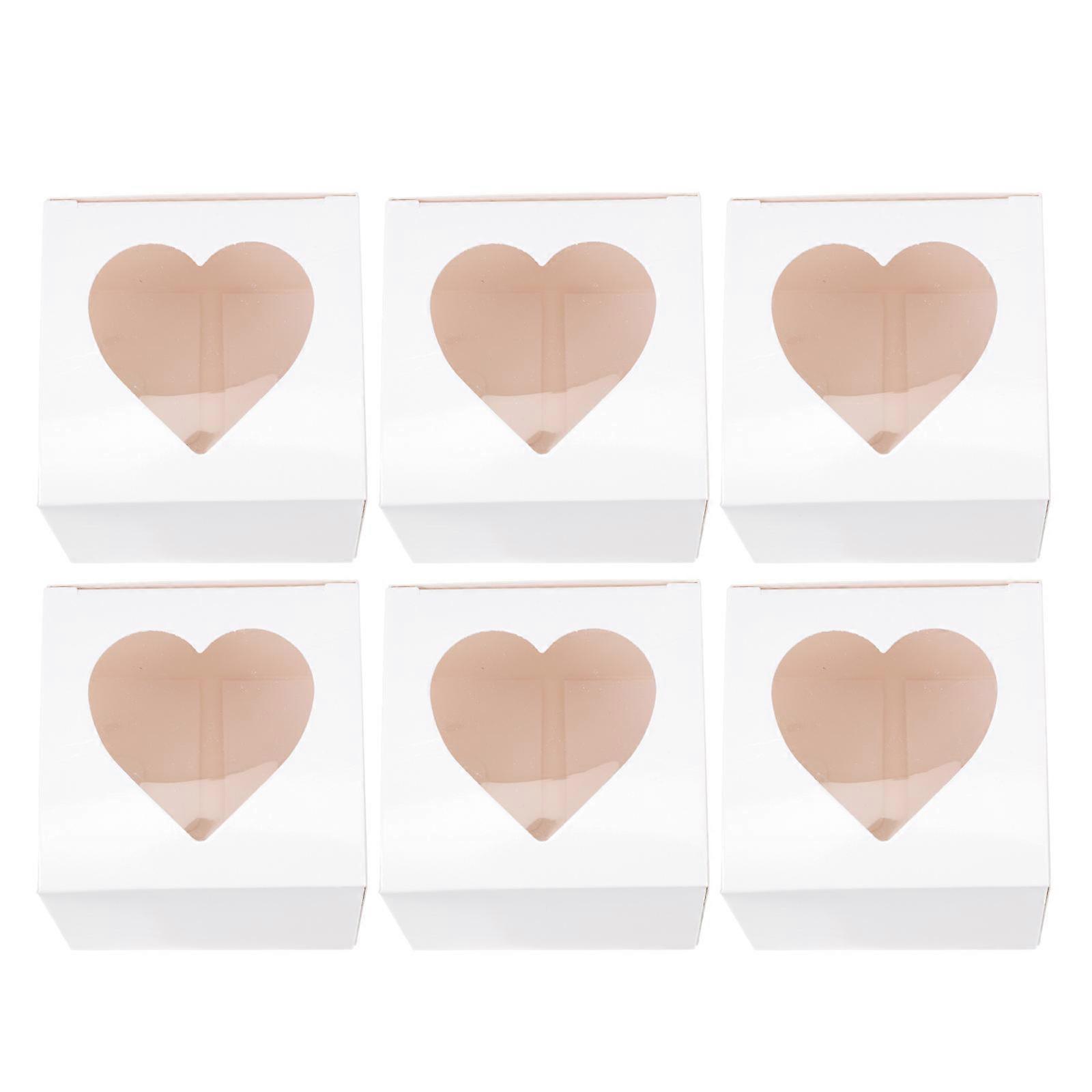 Wedding Candy Boxes White Paper Cupcake Boxes for Storage 12Pcs