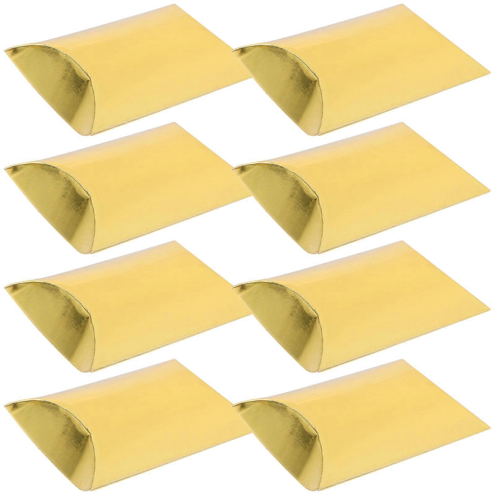 Paper Candy Boxes Pillow Shape for Party 20Pcs Gold Color