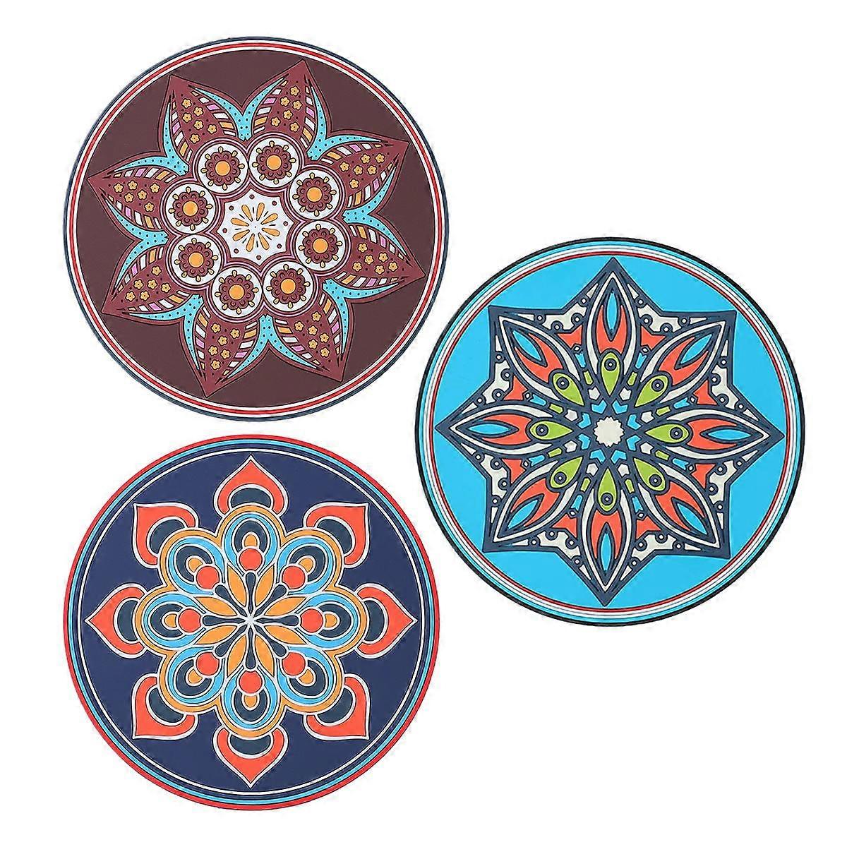 3Pcs Silicone Heat Insulation Mat for Table Protection Home Use