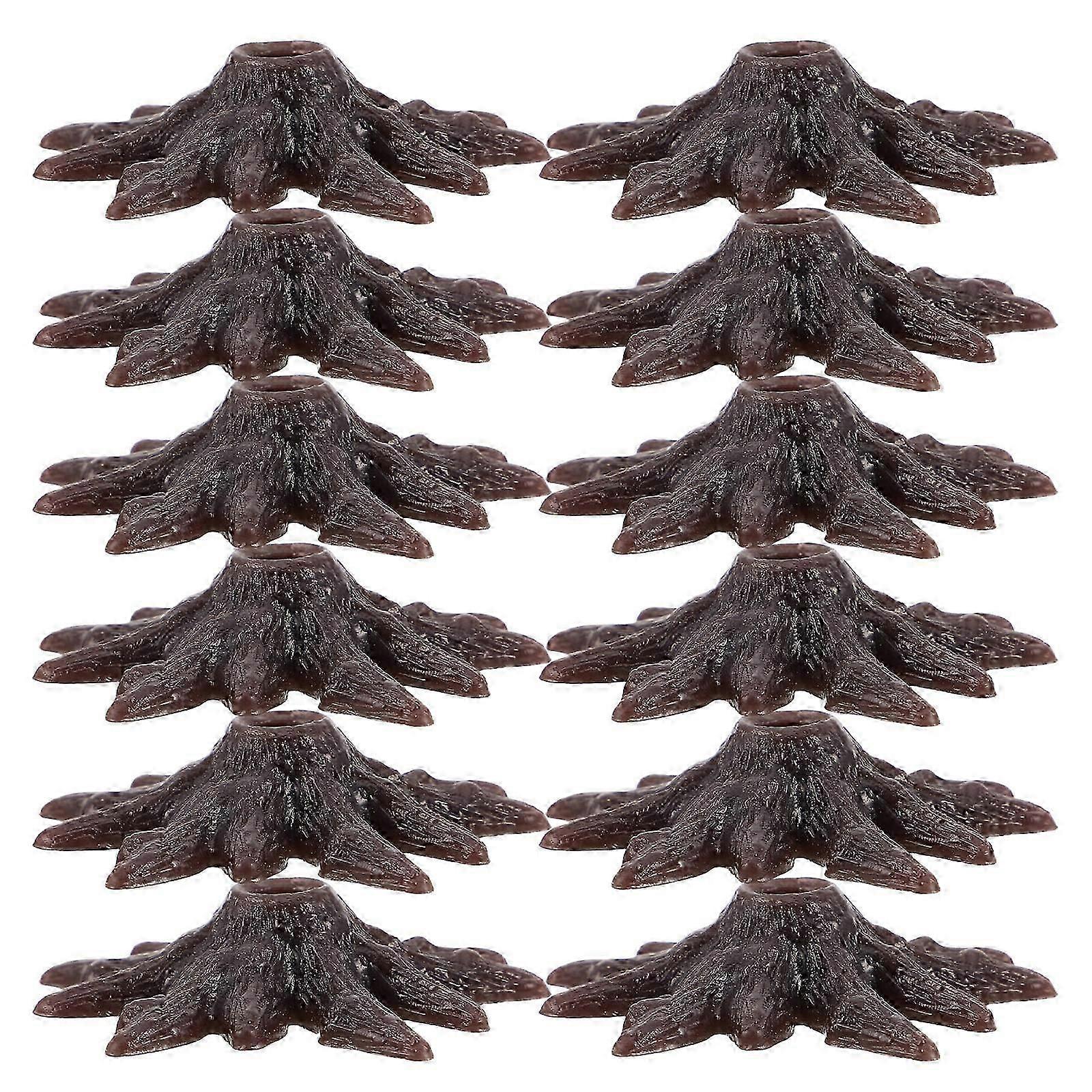 Miniature Model Trees Base Holder for DIY Scenery 50Pcs Plastic