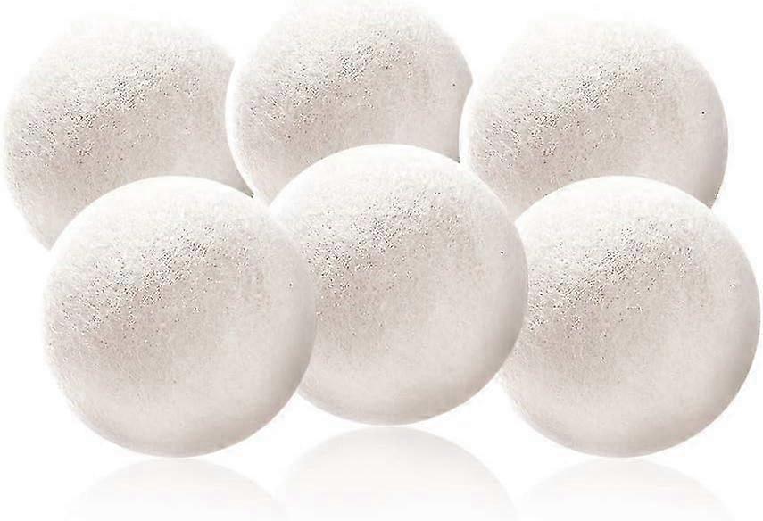 6 Pcs Wool Balls Clothes Dryer Laundry Eco Softener Dehumidification Decrease Drying Washing Time Re