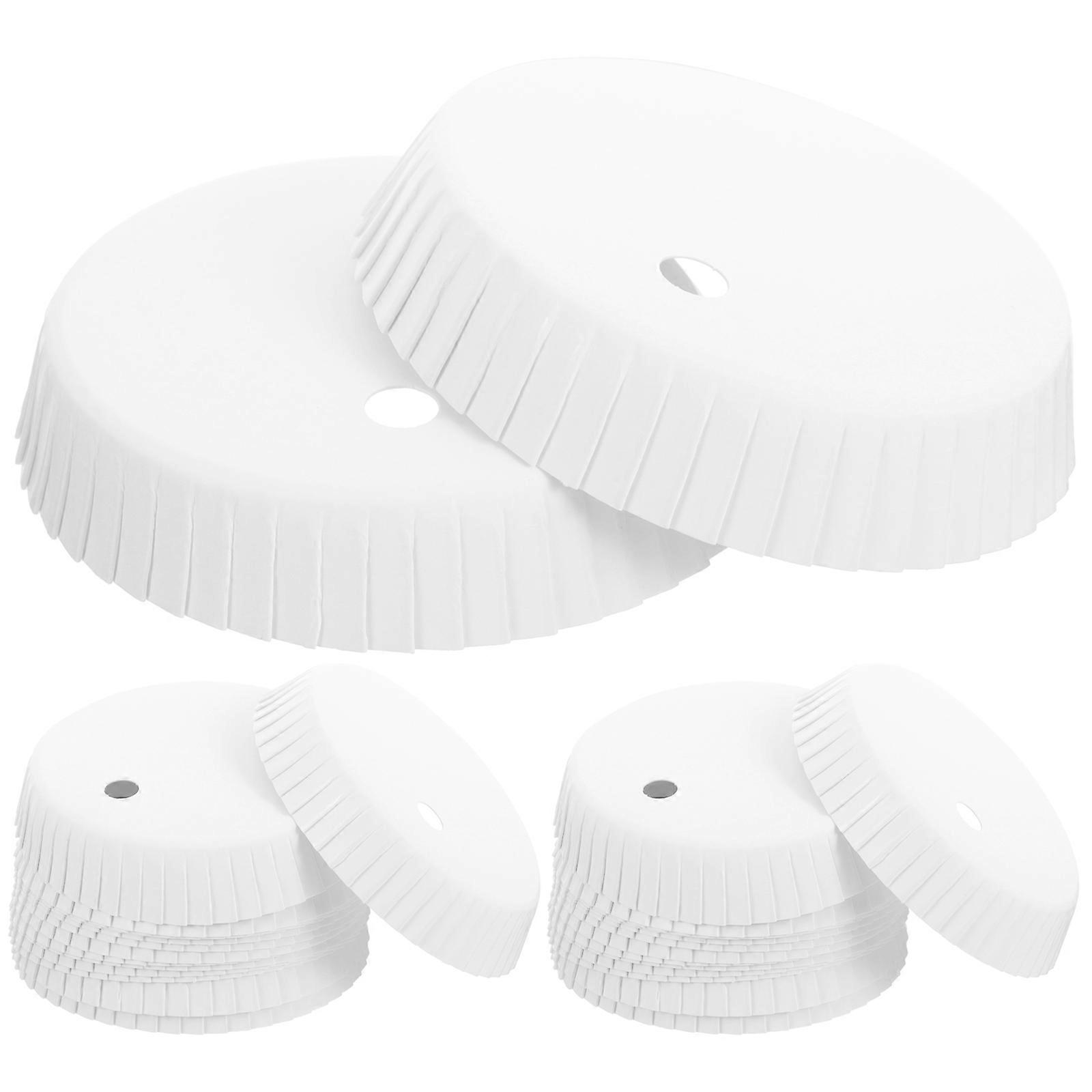 Paper Cup Lids Disposable Covers for Drinking Cups 100Pcs White Stackable