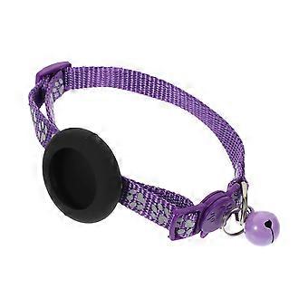 Coleira para Gatos Tracer Ajustável Roxa com Sino, 2 Unidades, Anti-Perda, Refletiva