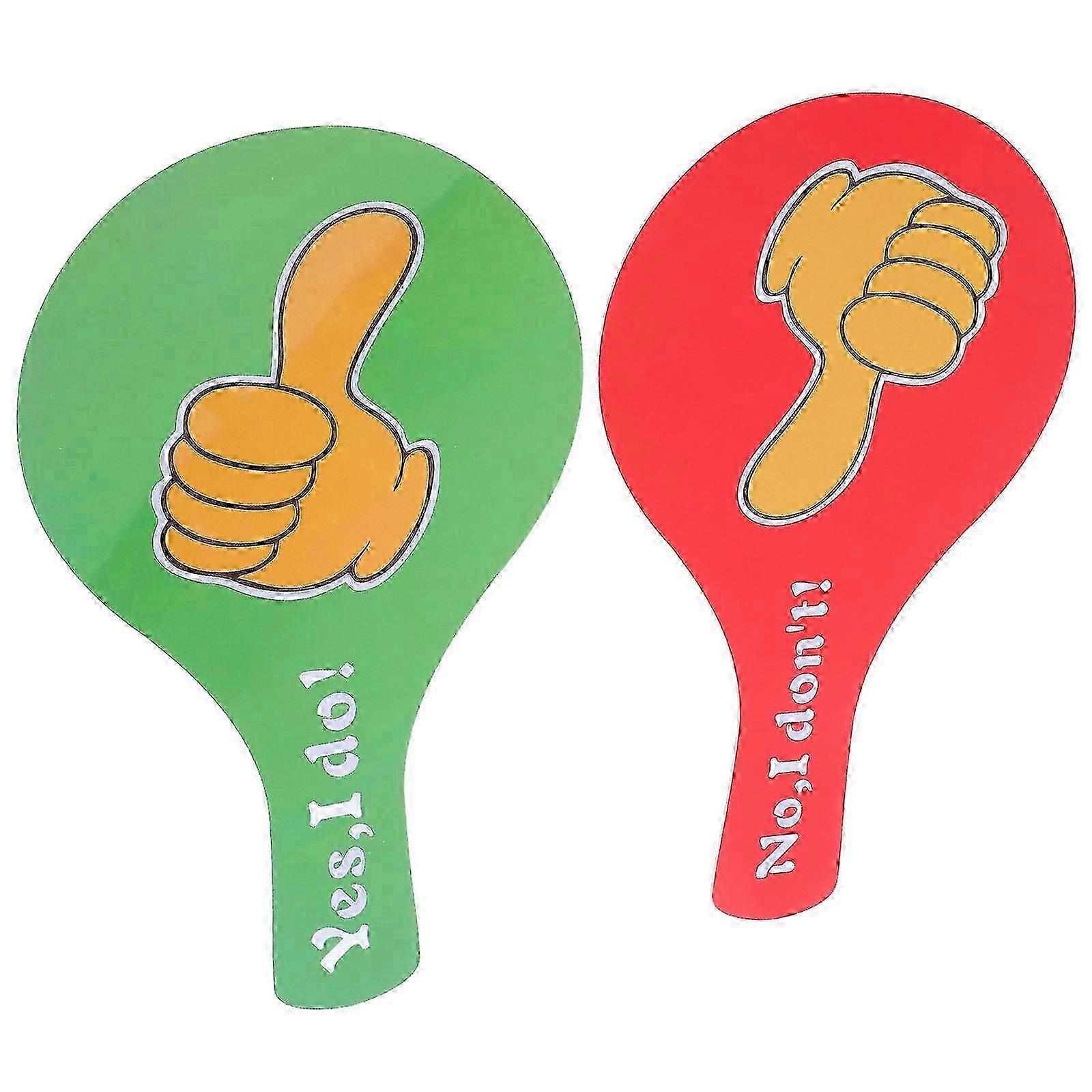 Classroom Feedback Paddles Plastic for Voting 2Pcs Double Sided Signs