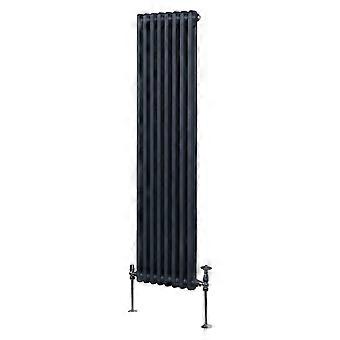 Traditional 2 Column Radiator 1800mm x 382mm Modern Central Heating Heater Matt Anthracite Grey