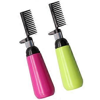 Hair Dye Applicator Bottles Effective for Even Coloring 2Pcs Plastic