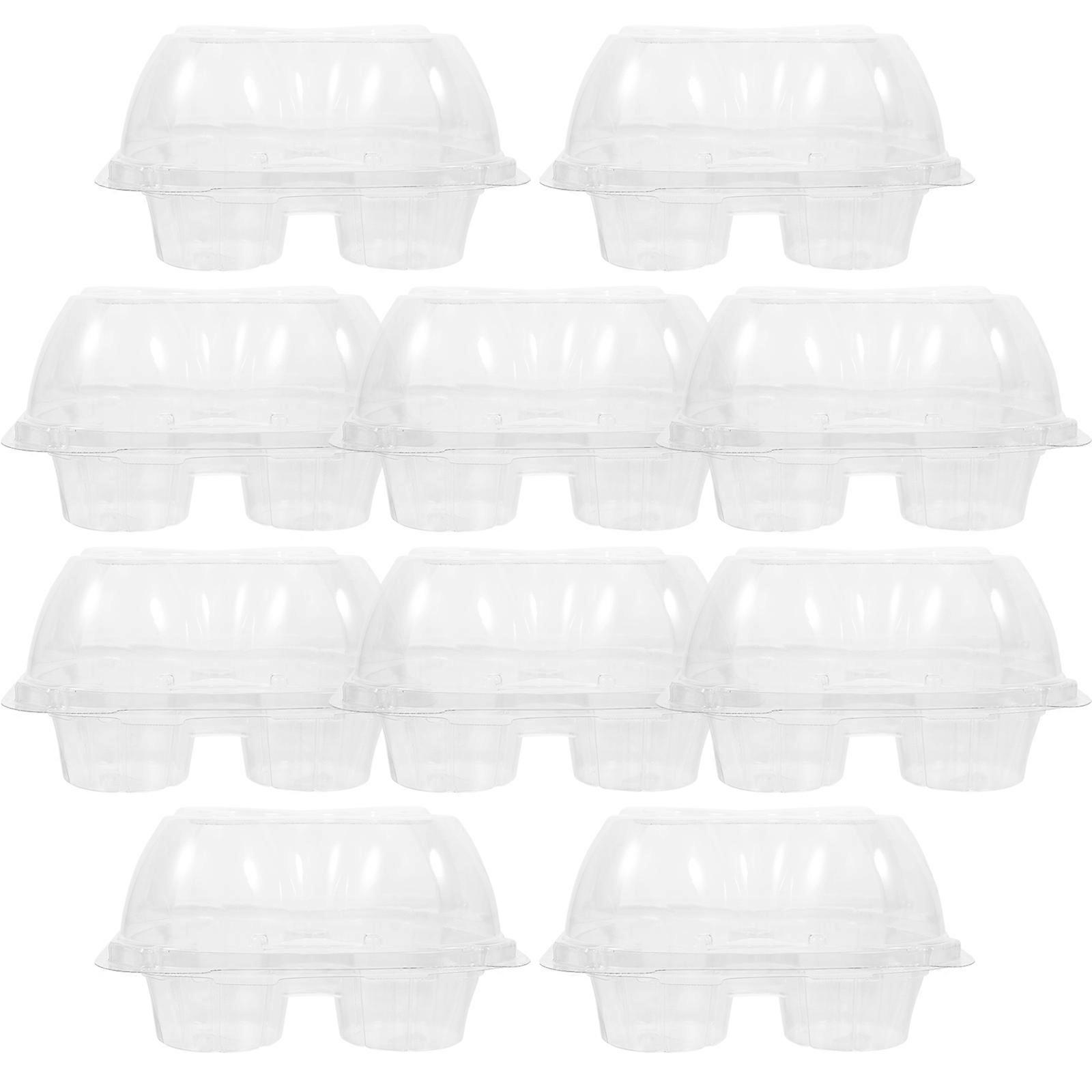 Cupcake Boxes Cake Mousse Packaging for Storage Display Use 10Pcs