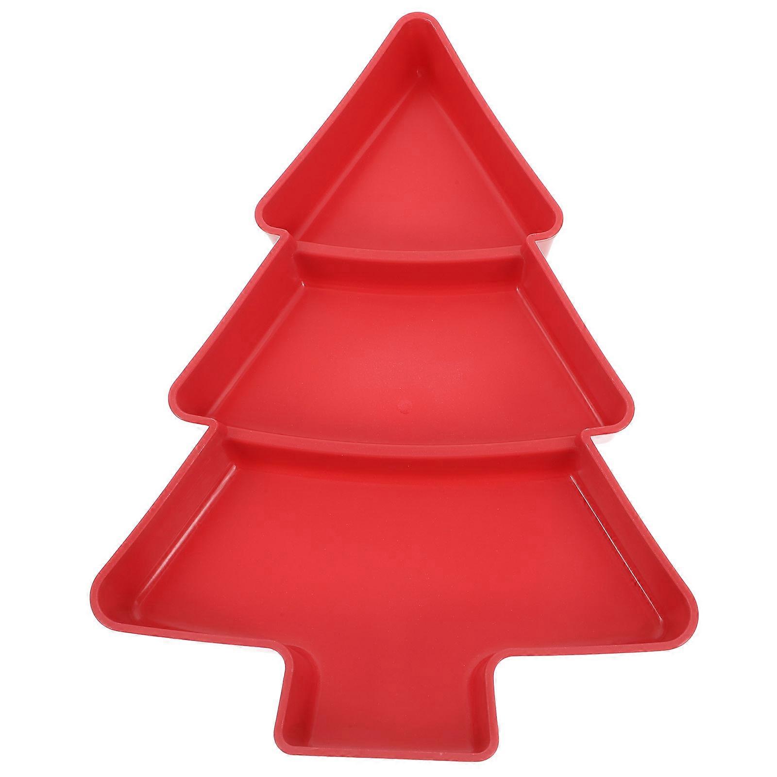 Zero Snack Dish Christmas Tree Serving Dish with 3 Compartments