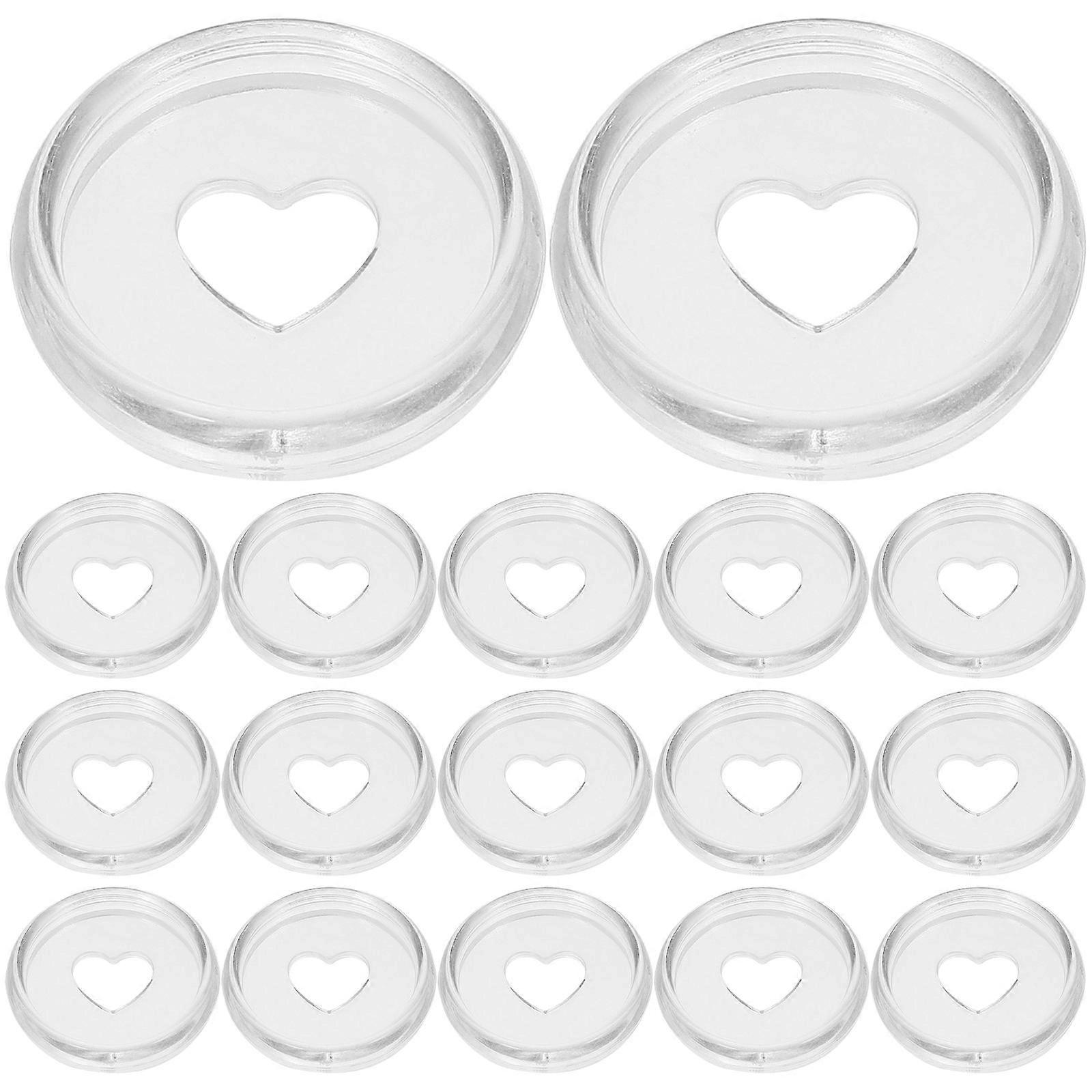 Transparent Binder Discs Loose-Leaf Binding Discs for Planner 30Pcs