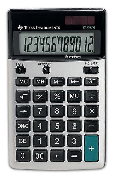 Texas Instruments 12-digit SuperView Solar/battery