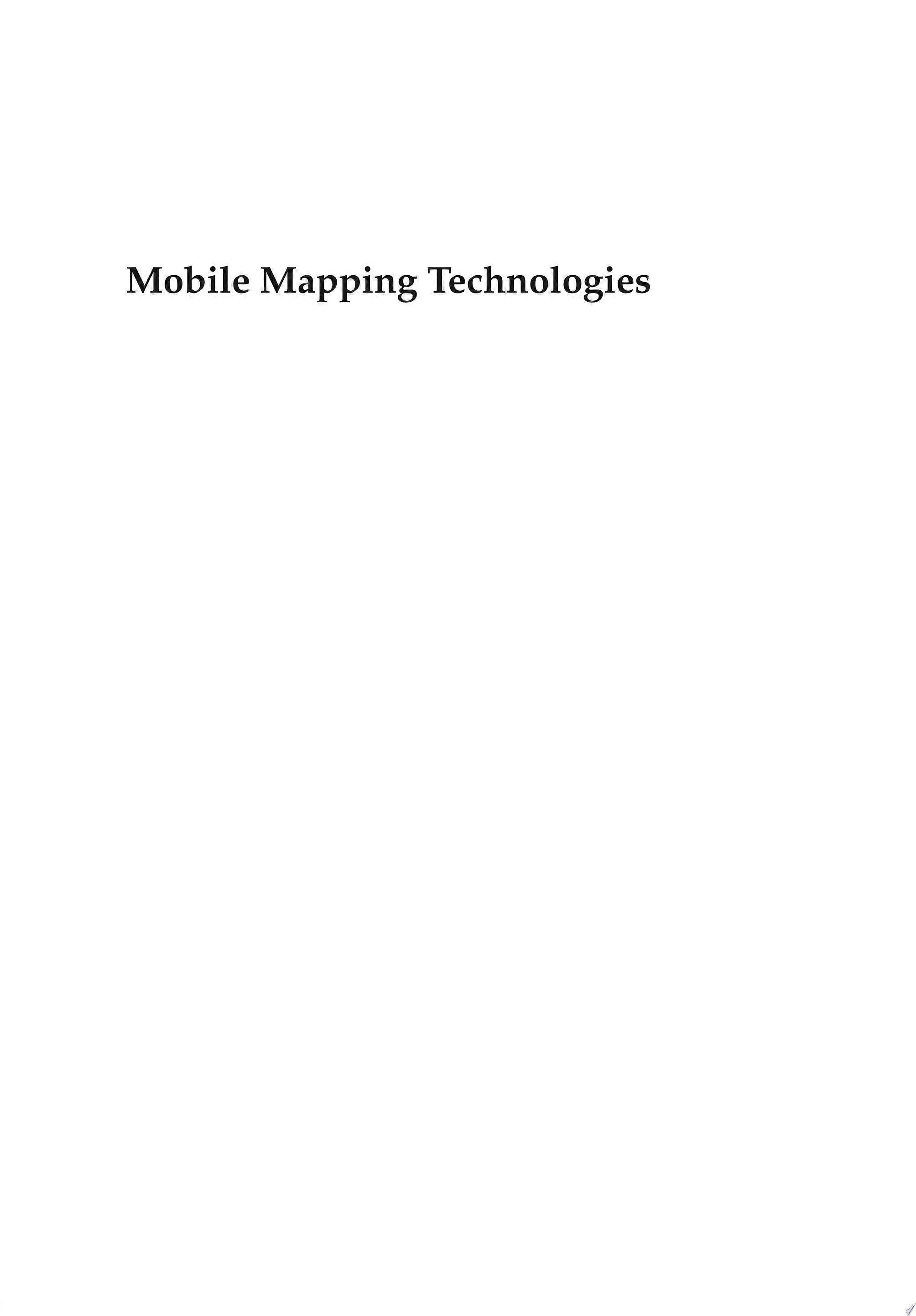 Mobile mapping technologies