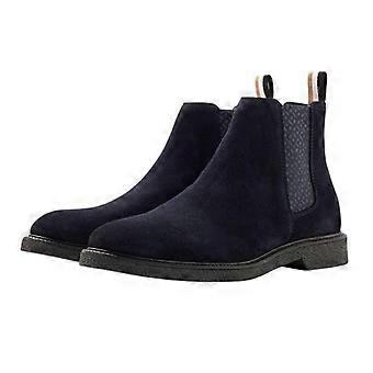 Boss Herren Chelsea Boots aus geprägtem Wildleder mit Ziernähten