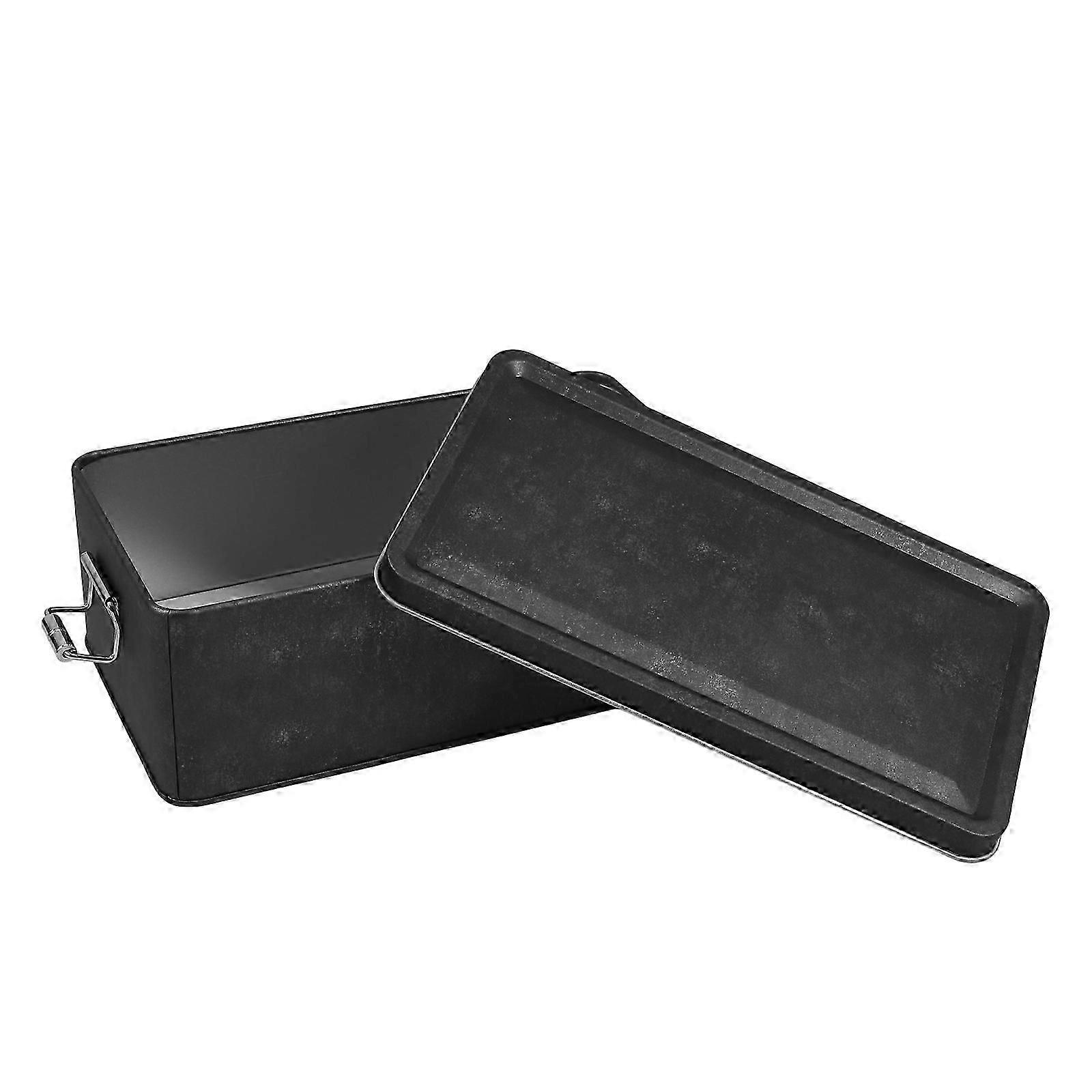 Rectangular Tin Can Metal Storage Container with Lid for Cookies Candy Pineapple Set