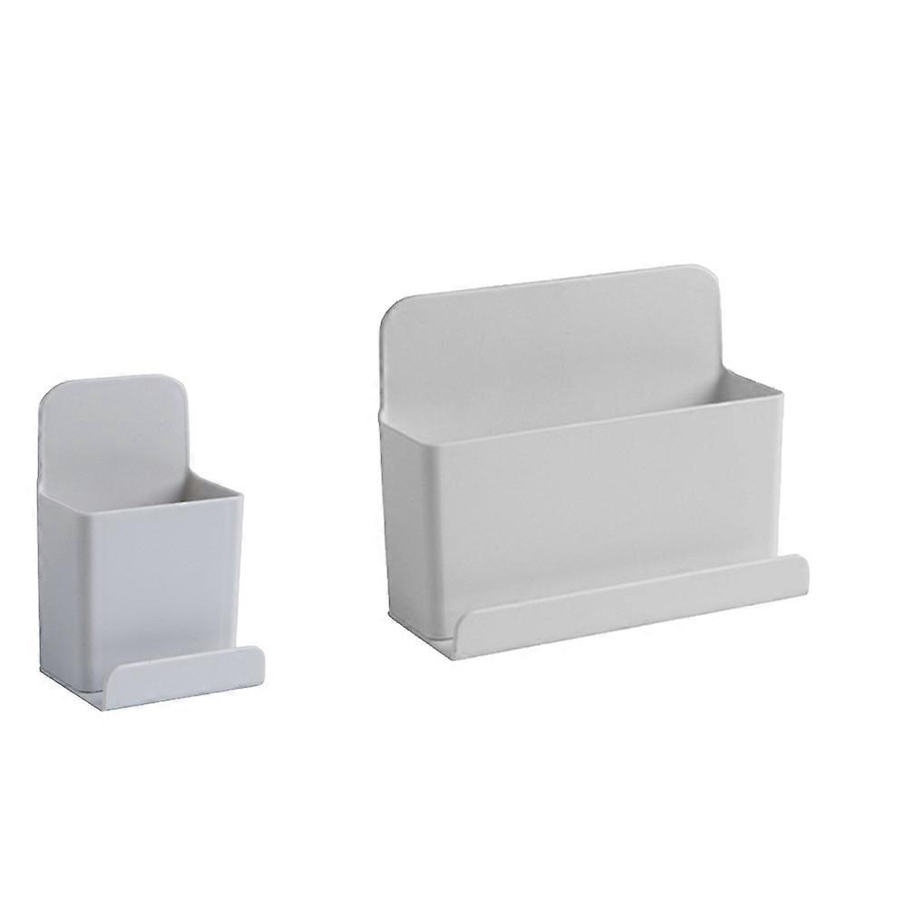 Wall Mount Holder Organizer for Remote Controller Storage 2Pcs Grey