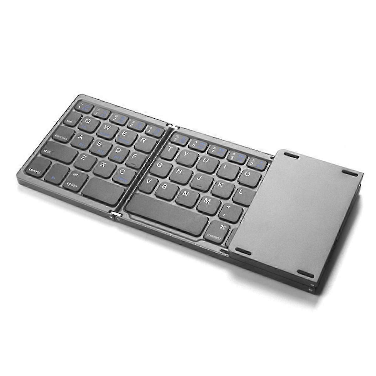 Foldable Wireless Bluetooth Keyboard Rechargeable Folding Keyboard compatible withMobile Tablet Notebook Office