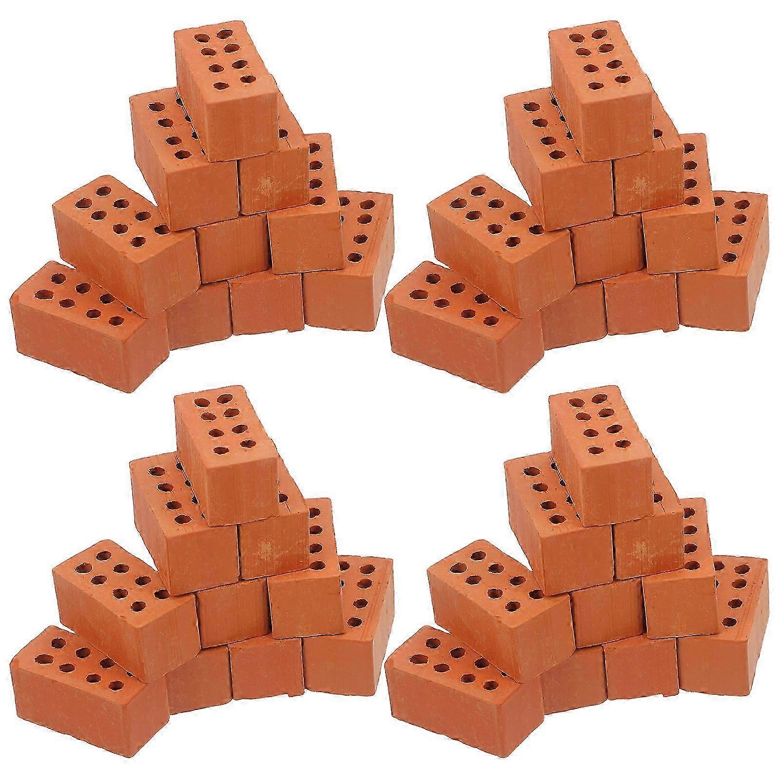 Miniature Bricks Dollhouse Bricks Blocks for Architectural Models 50Pcs