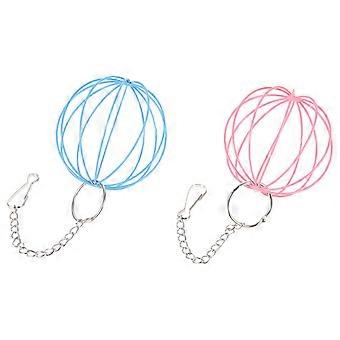 Feeder Balls for Rabbits Hanging Type 4Pcs Bunny Hay Feeding Accessories