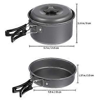 Portable Outdoor Cooking Kit, Aluminum Alloy Camping Cookware for Hiking Picnic Backpacking