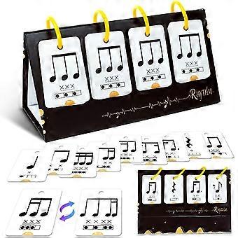 75 Pcs Music Education Flashcards, Beginner Music Learning Cards with Notes, Rhythms & Basics, Portable Rhythm Practice Cards for Kids Students Home S
