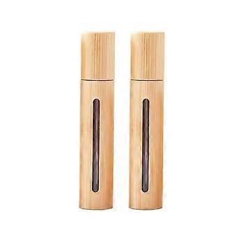 Bamboo Mascara Tubes, Leak Resistant Design, Compact Refillable Containers, 2PCS Multipack