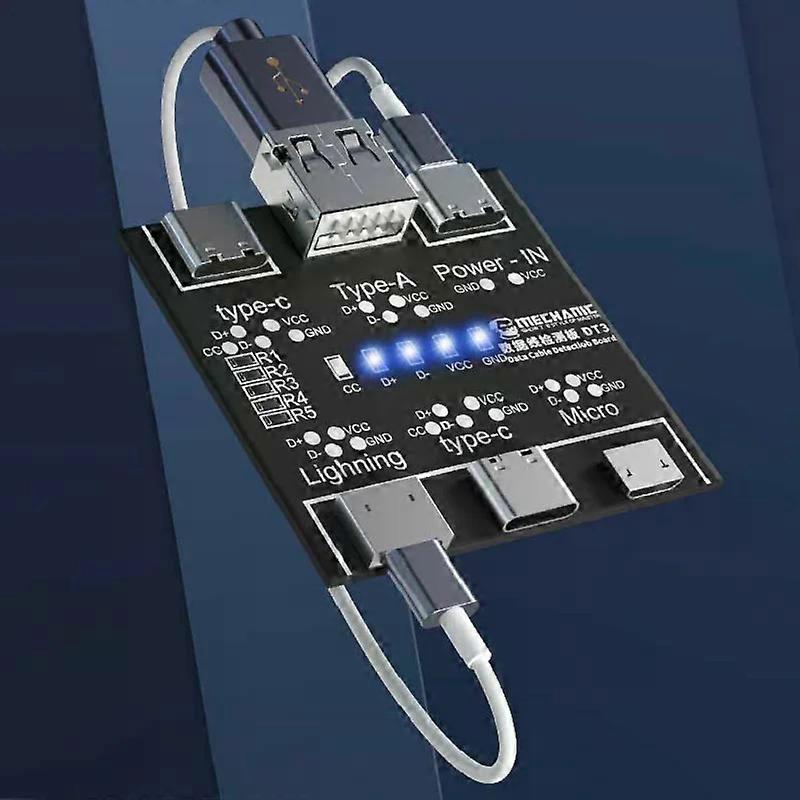 USB Cable Tester with Quick Diagnostics, Multi-Interface, LED Indicators for iPhone Repair(DT3)
