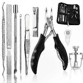 For Thick Toenails and Ingrown Nail Care, Professional Nail Clippers Set and Trimmer Tool Kit