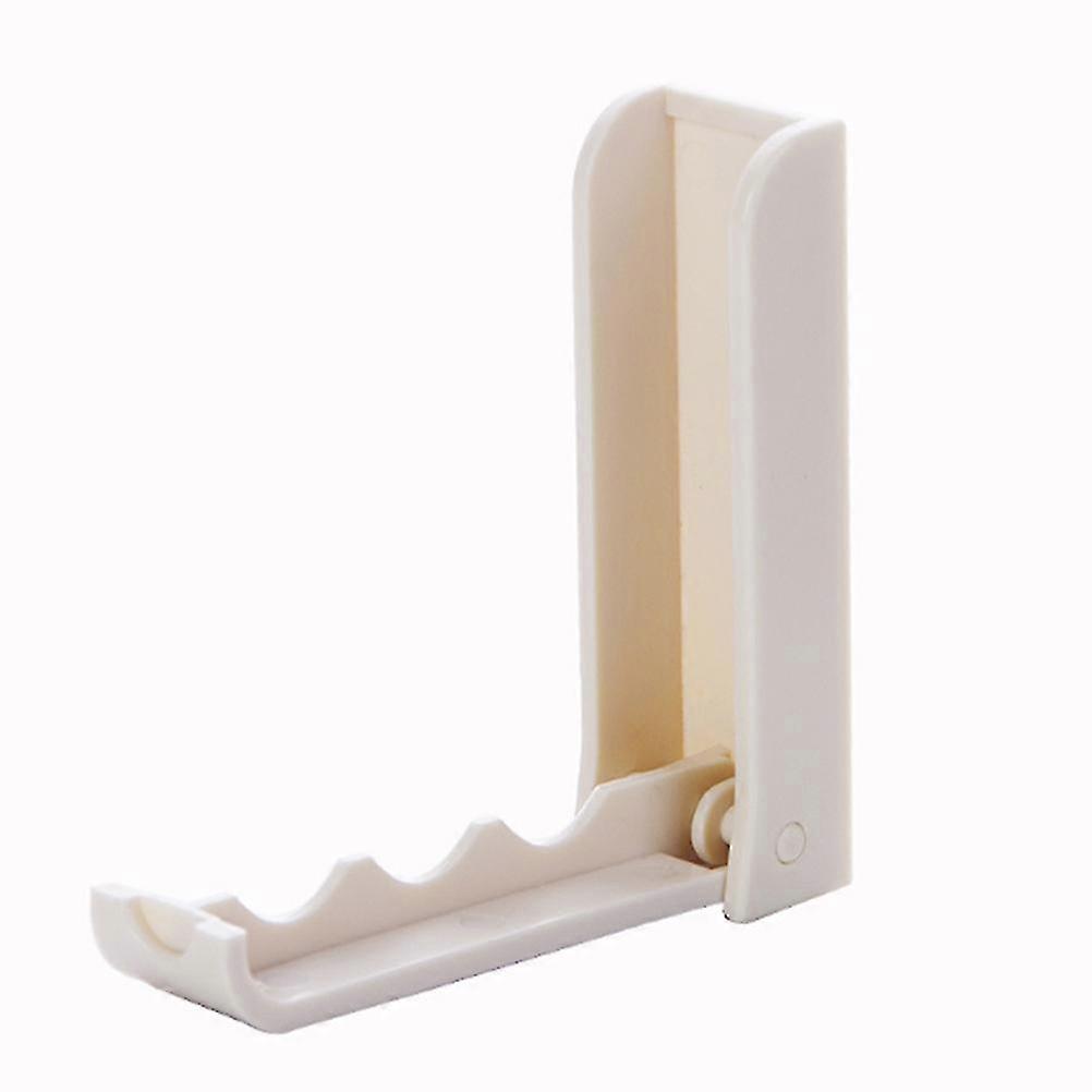 Foldable Hooks Plastic Wall Hooks compatible with Space Saving 2Pcs Beige