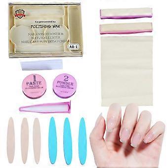 Elektrische nagelfreesset met buffercrème en polijstwas voor gladde, glanzende nagels, voor thuis- en salongebruik.