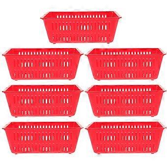7 Pcs Bath Storage Basket Sundries Basket Plastic Basket Stackable Container Coin Storage Basket Baskets Storage