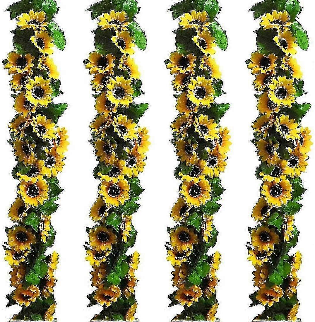 2 Pack Artificial Sunflower Garland Vine