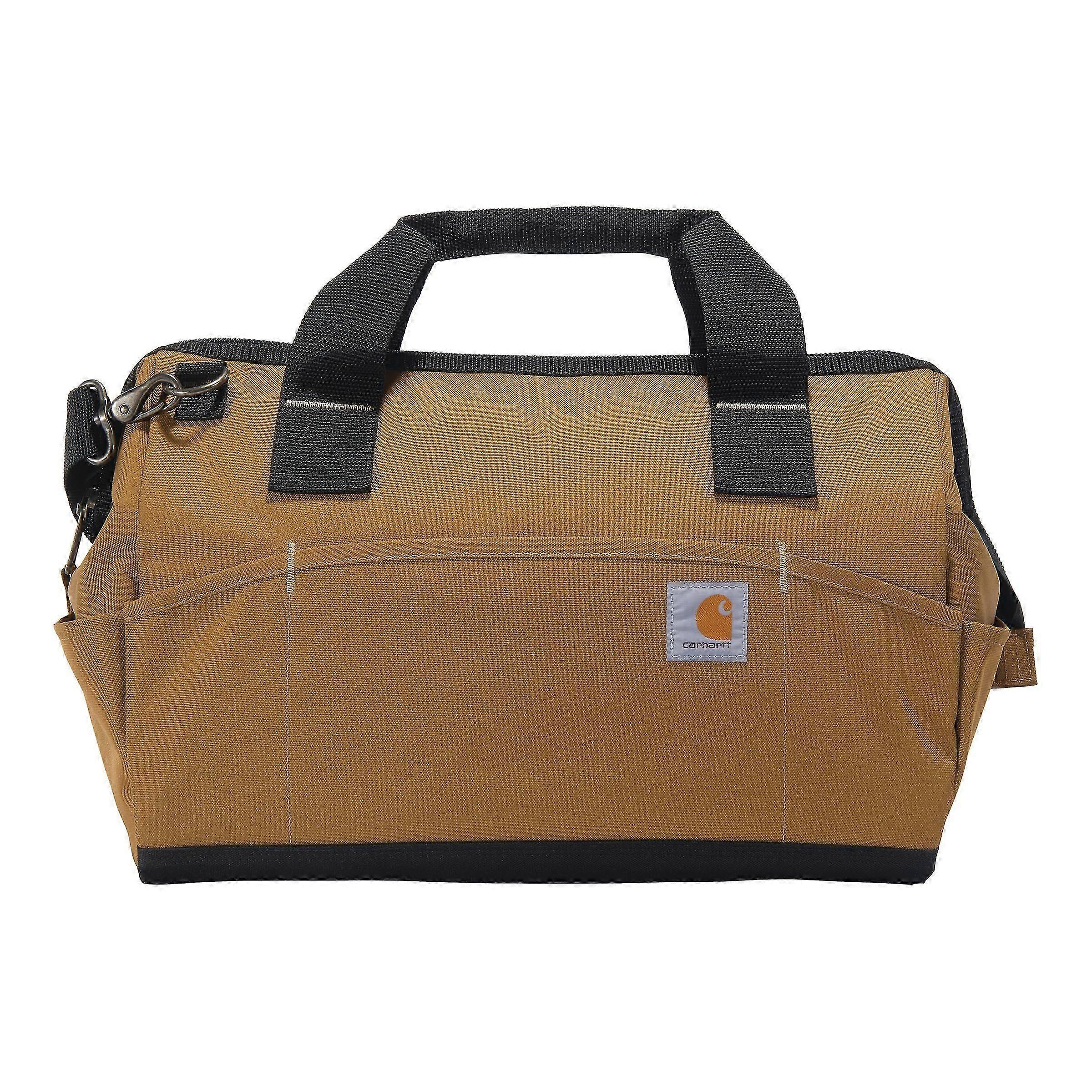 16-Inch Large Brown Toolbox for Storage Organization