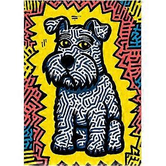 Schnauzer Street Pop Art Jigsaw Puzzle - Colorful Urban Style Artwork Puzzles SQZ457