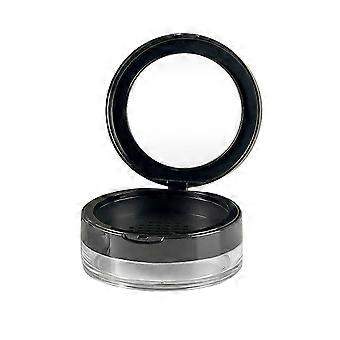 Empty Powder Case Portable Black Cosmetic Container for Storage 3Pcs