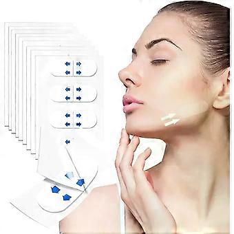 Adesivos faciais para lifting, embalagem com 120 unidades de adesivos faciais invisíveis para lifting, fita adesiva para lifting facial instantâneo, adesivos para lifting facial, fita adesiva para lifting facial, modeladores faciais para criar o formato "V".