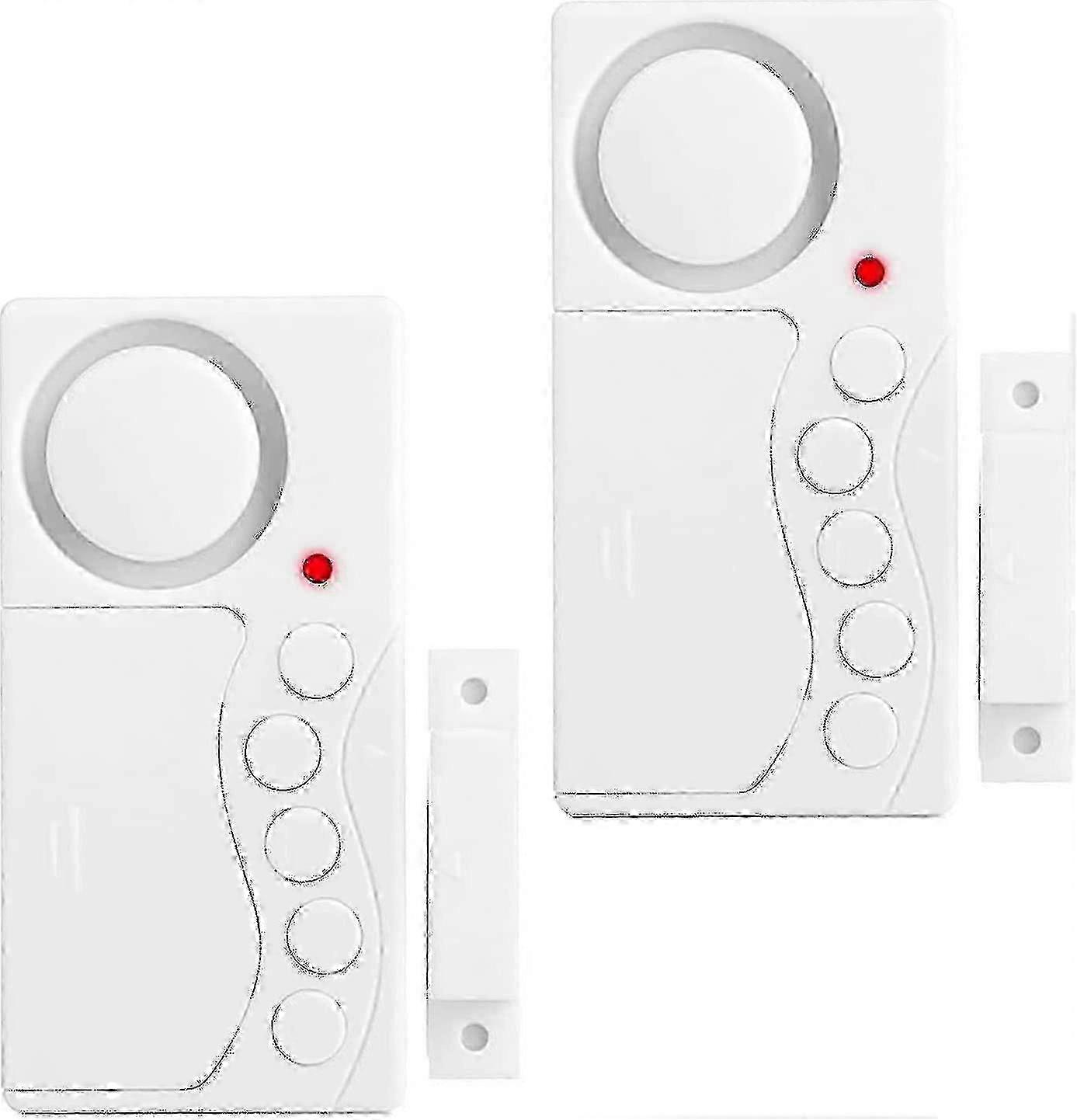 Refrigerator Door Alarm 2 Pack, Wireless 108dB, 4 Modes Timer, Magnetic Sensor
