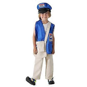 Childs' Mail Carrier Costume, Mailman Dress Up Accessories, 3-Piece Set Includes Hat, Vest, and Mail_hz