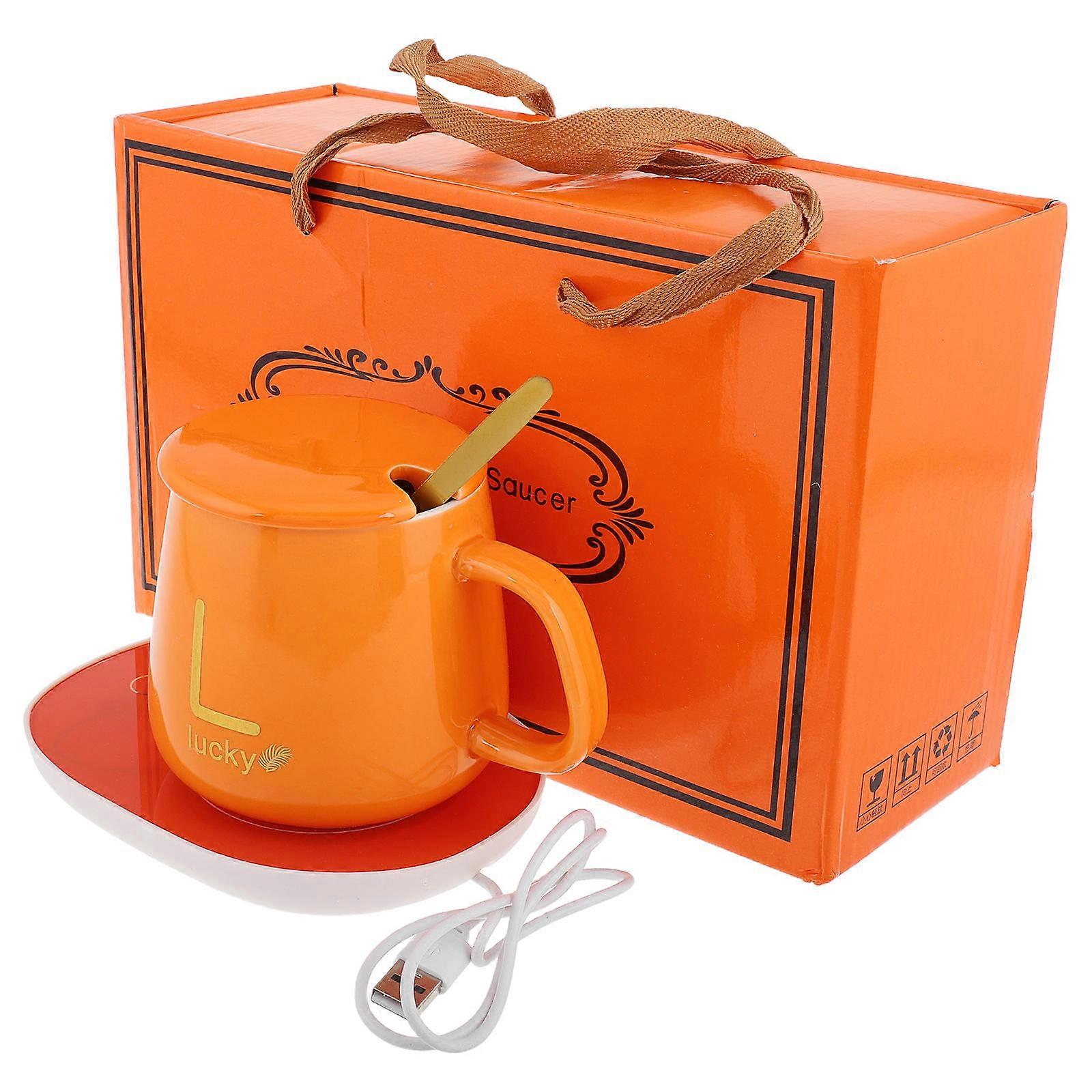 Ceramic Coffee Mug with Temperature Retention Function 1Set Electric Warmer