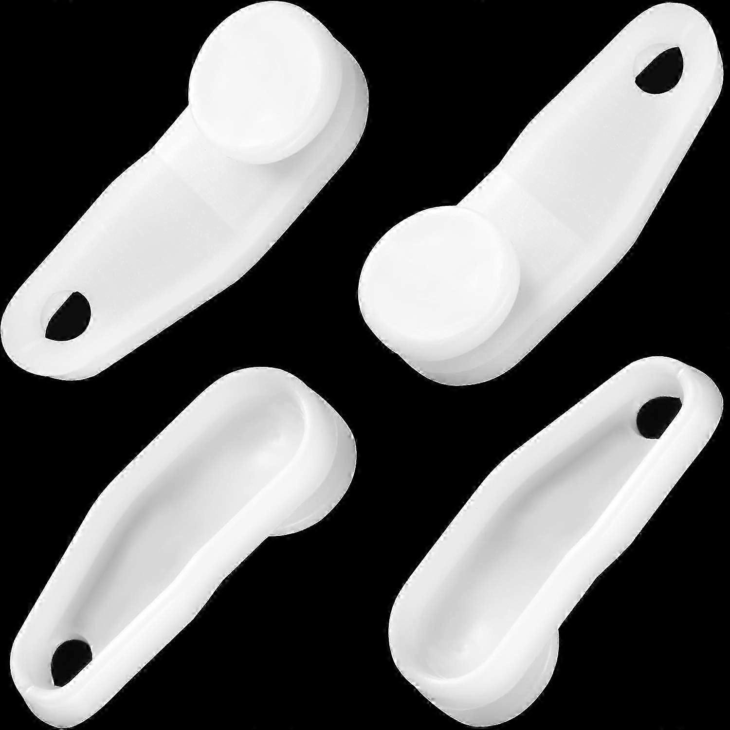Smooth-Glide White Plastic Curtain Hooks