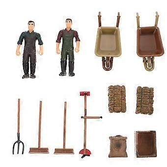 Farm Tools Model for Kids Toys 1Set Plastic Brown Material