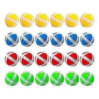 24pcs Fabric Dart Board Sticky Balls Dart Hook And Loop Balls Darts Game Accessories