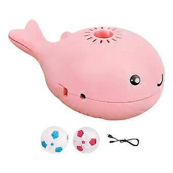 Stylish Whale Shape Floating Cats Toy Round Electric Moving Round for Cats Convenient for Indoor Fun and Exercise Pink